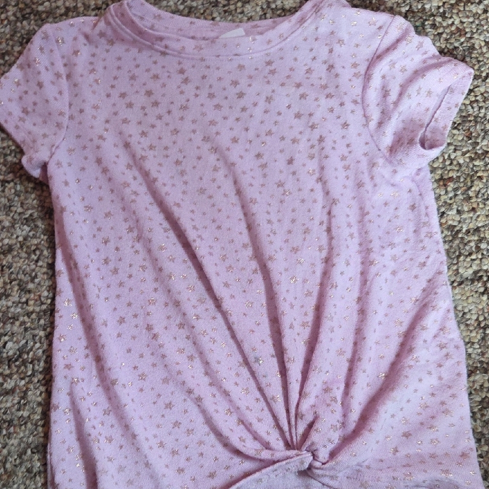 Pink Star Pattern Kids T-Shirt